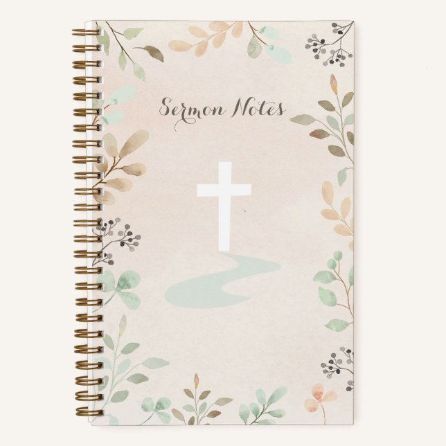 Sermon Notes Watercolour Nature Notebook (Front)
