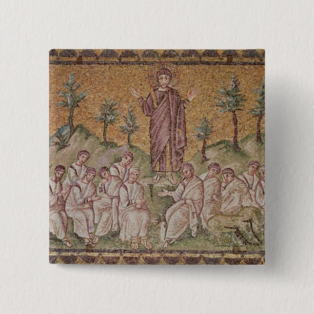 Sermon on the Mount 2 Inch Square Button (Front)