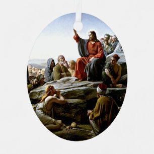 Sermon on the Mount by Carl Bloch Metal Ornament