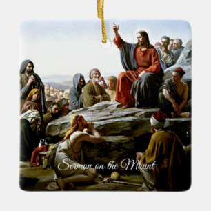 Sermon on the Mount - Carl Bloch painting Ceramic Ornament