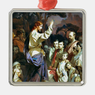 Sermon on the Mount, famous painting, Metal Ornament