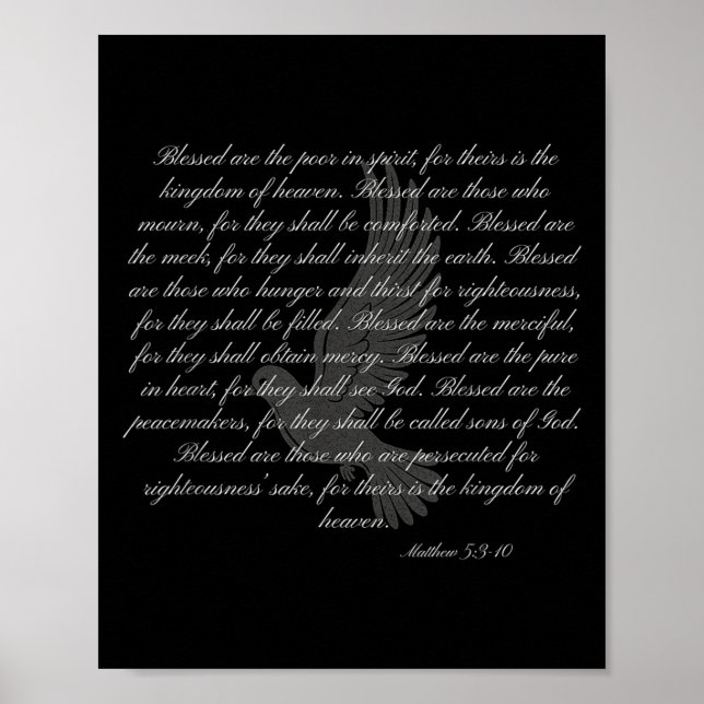 Sermon On The Mount The Beatitudes Matthew 5_3-10  Poster (Front)
