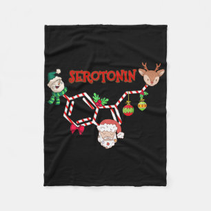 Serotonin Christmas, Mental Health Counsellor Chri Fleece Blanket