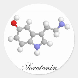 Serotonin Classic Round Sticker