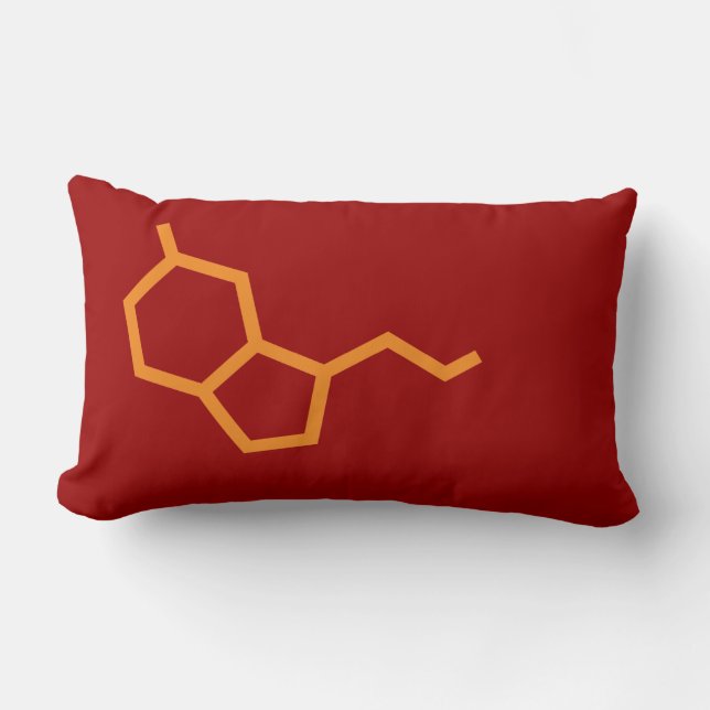 Serotonin - Dopamine - love and happiness Lumbar Pillow (Front)