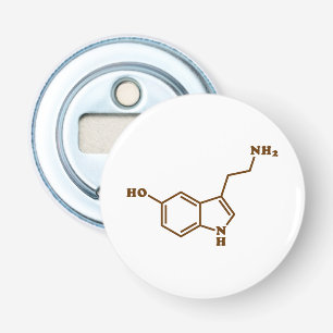 Serotonin Molecular Chemical Formula Bottle Opener