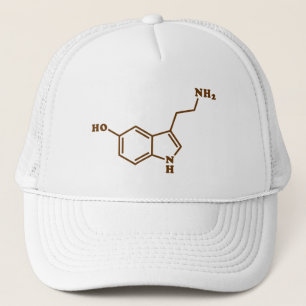 Serotonin Molecular Chemical Formula Trucker Hat