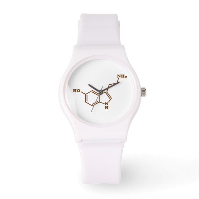Serotonin Molecular Chemical Formula Watch (Front)
