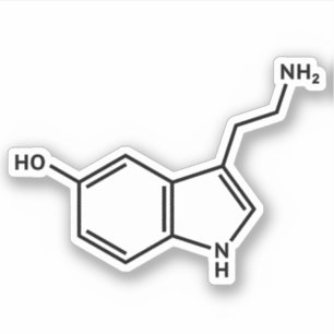 Serotonin molecule molecular structure