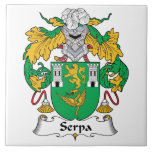 Serpa Family Crest Tile<br><div class="desc">Serpa Coat of Arms</div>