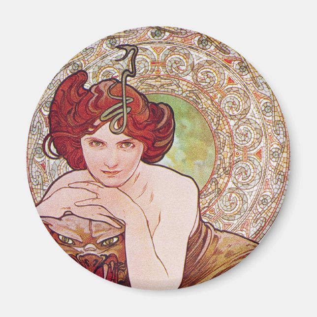 Serpent Art Nouveau Magnet (Front)