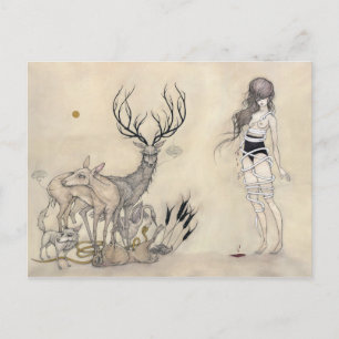 Serpent blanc + Vanitas - Carte postale