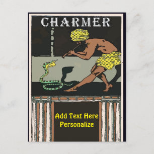 Serpent Charmer, ajouter du texte, Carte postale