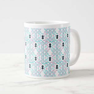 Serpent Chasing Tail Seamless Pattern Large Coffee Mug