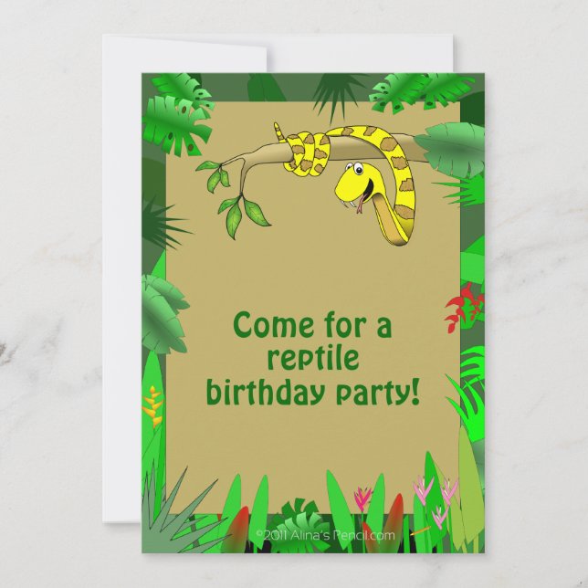 Serpent dans les invitations faites sur commande (Devant)