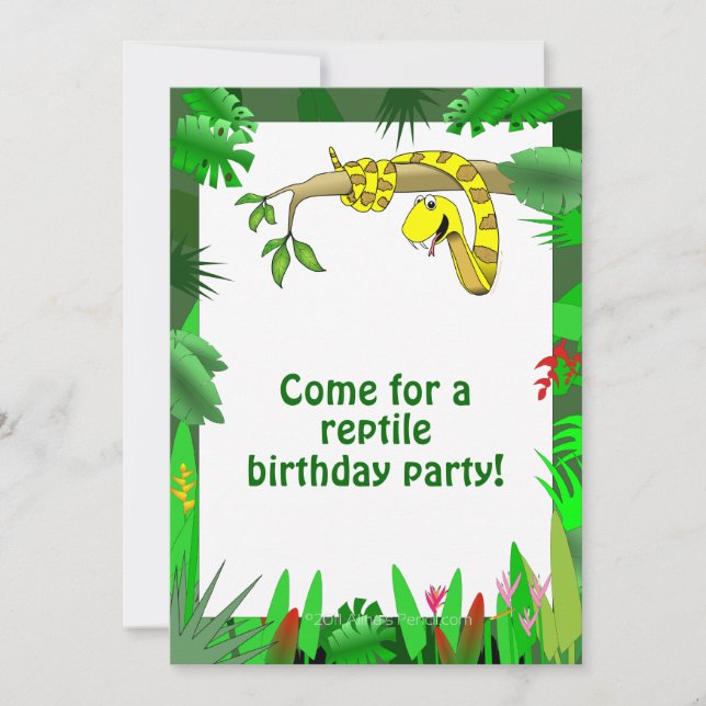 Serpent dans les invitations faites sur commande (Devant)