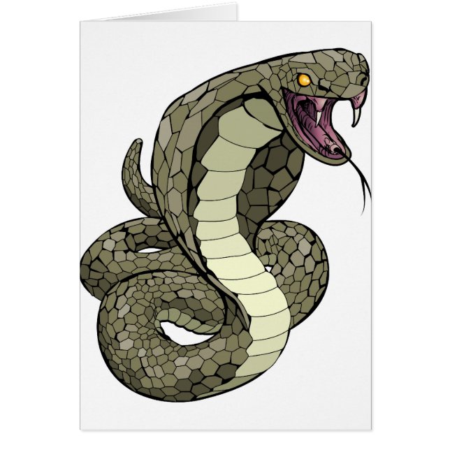 Serpent de cobra environ à frapper (Devant)