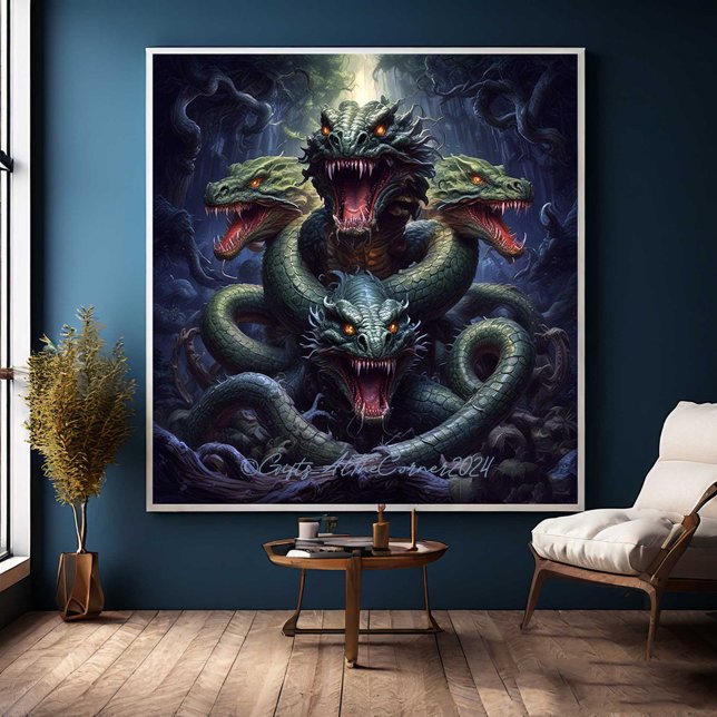 Serpent Dragon Monster Canvas Print (Creator Uploaded)