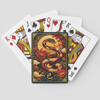 Serpent du zodiaque chinois Cartes à jouer Lune do