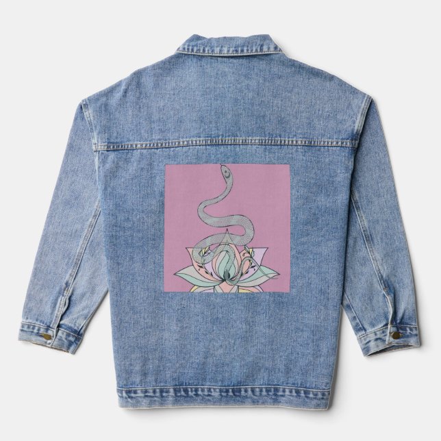 Serpent et Lotus Jean Jacket (Verso)