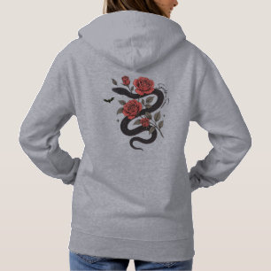 Serpent et Sweat - shirt à capuche Rose - Gothique