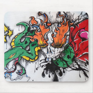 Serpent et tapis de souris d'os