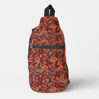 Serpent Luxe Pattern - The White Lotus Sling Bag
