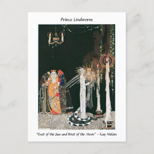 Serpent Prince Wedding Art Nouveau fantasy Postcard