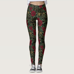 Serpent Rose Print Leggings