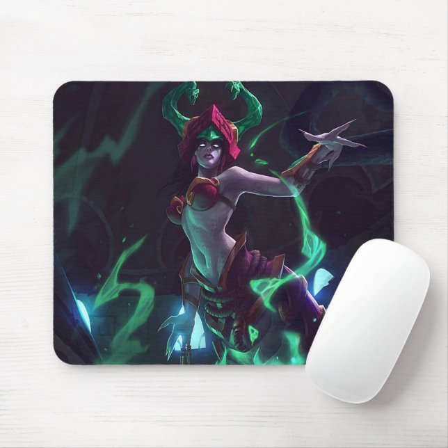 Serpent’s Embrace Gaming Mousepad | Snake Witch (With Mouse)