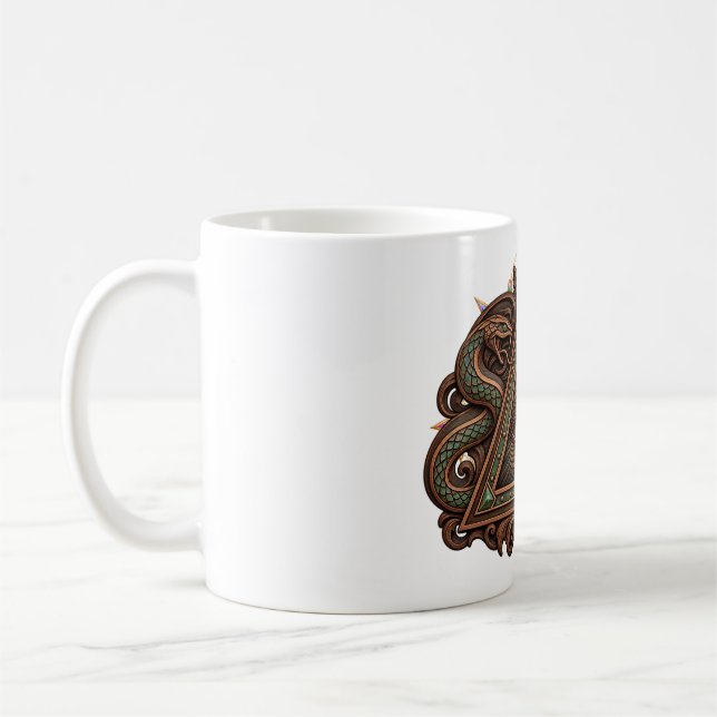 Serpent Scroll Eye Coffee Mug (Left)