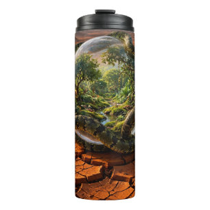 Serpent & the Orb of Eden Surreal Dreamscape Thermal Tumbler