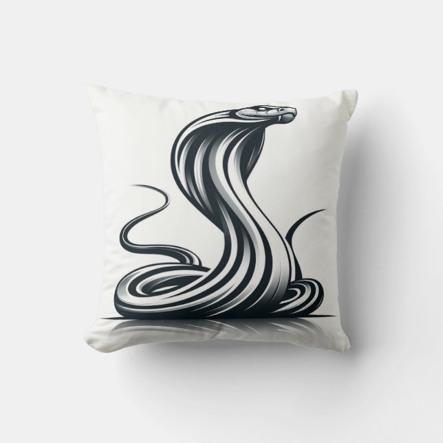 Serpentine Comfort: Cobra-Shaped Pillow for Exotic (Front)