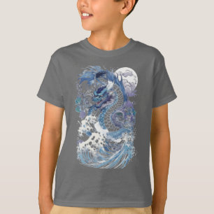 Serpentine Splendour: Japanese Dragon Art Revival T-Shirt