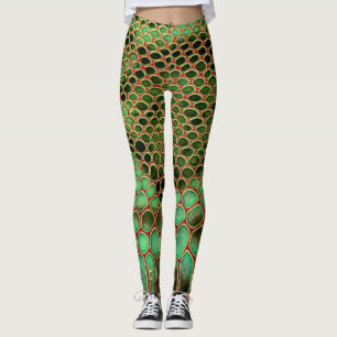 Serpentine Style: Exotic Skin Background Leggings