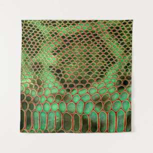 Serpentine Style: Exotic Skin Background Tapestry