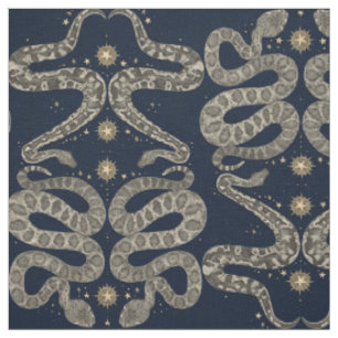 serpents célestes tissu indigo