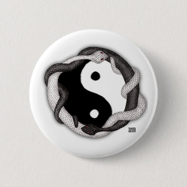 Serpents Dual 2 Inch Round Button (Front)