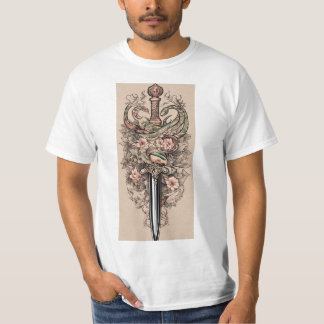 "Serpent's Embrace : Stylish Snake Graphic T-Shirt