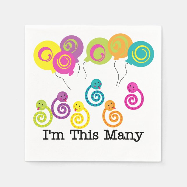 Serpents Je suis cette serviettes en papier 6e ann (Devant)