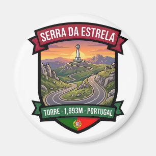Serra da Estrela Portugal Mountain Road Magnet