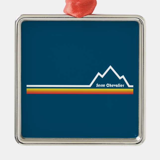 Serre Chevalier France Metal Ornament (Front)
