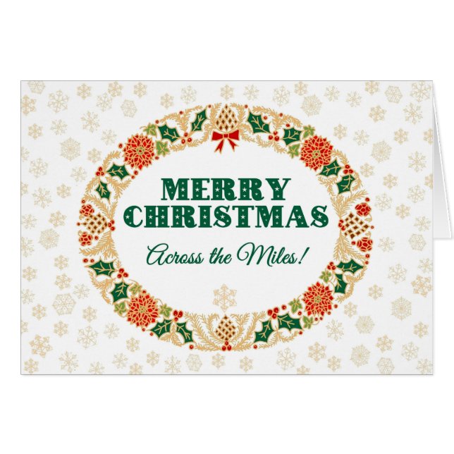 Serre Holly de Noël à travers les Miles Snowflakes (Devant horizontal)