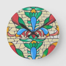 Serrure - Fenêtre de verre Horloge murale