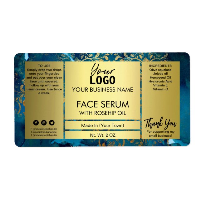 Sérum D'Or Et De Face Bleue (Devant)