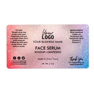 Sérum facial couleur or Rose vibrant