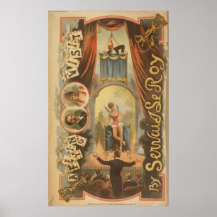 Servais Le Roy Magicien Illusion VAUDEVILLE Poster