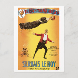 Servais Le Roy ~ Vintage Monarch of Magic Act Postcard