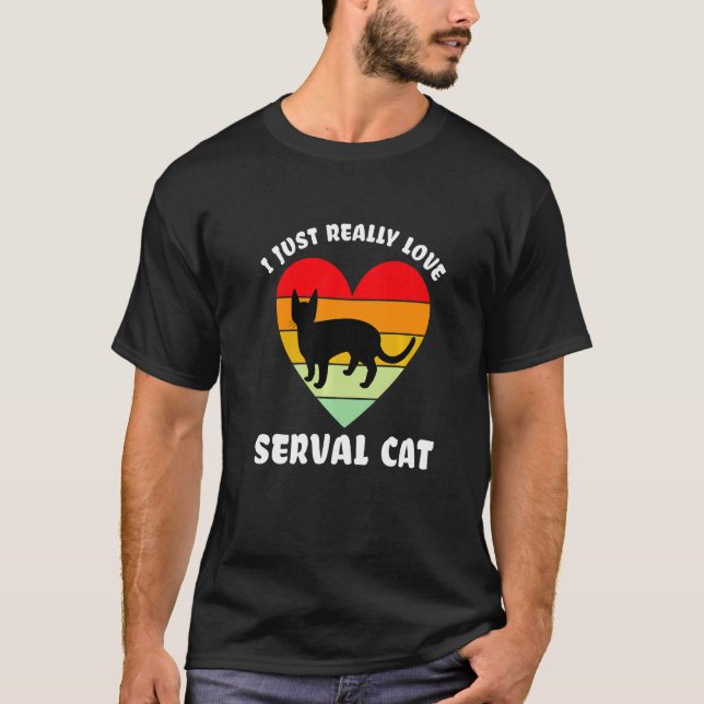 Serval Cat beloved Cat T-Shirt (Front)
