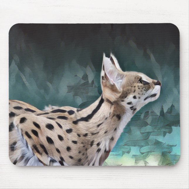 Serval Cat Mouse Pad (Front)